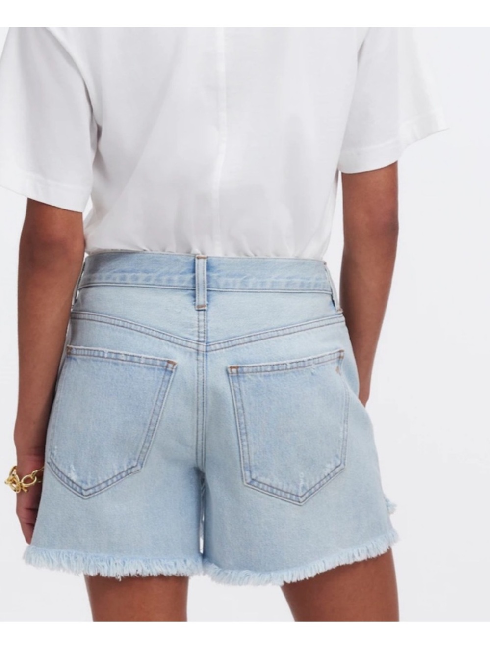 Madewell Relaxed Mid-Length Denim Shorts in Wengler Wash:
Step-Hem Edition 27 - Picture 4 of 12